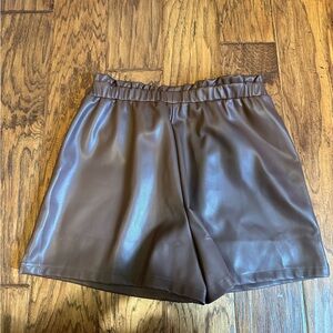ASOS design faux leather shorts